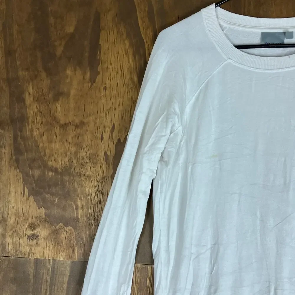 Athleta Womens Sweatshirt White Pull Over Crew Neck Long Sleeve Stretch Small - Picture 4 of 13